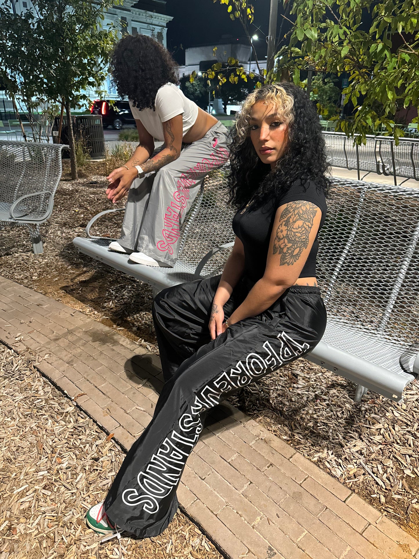 Pink Tpforevrstands Letter Pants